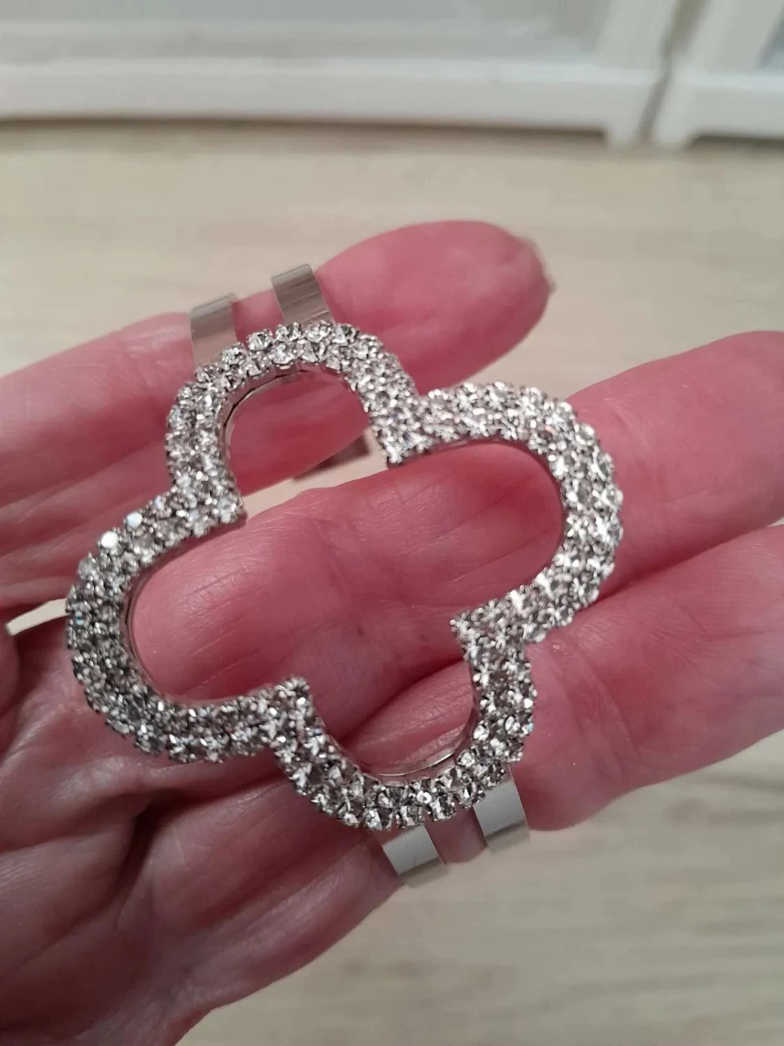 Pulseira ajustável, prateada com strass N°02 – photo 6